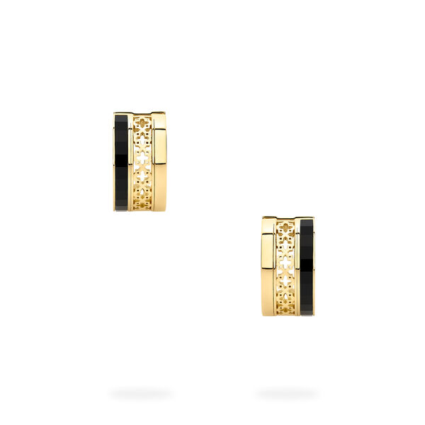 Onyx Huggie Earrings